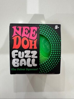 NeeDoh Fuzz Ball Squeeze Toy - Green Nee authentic